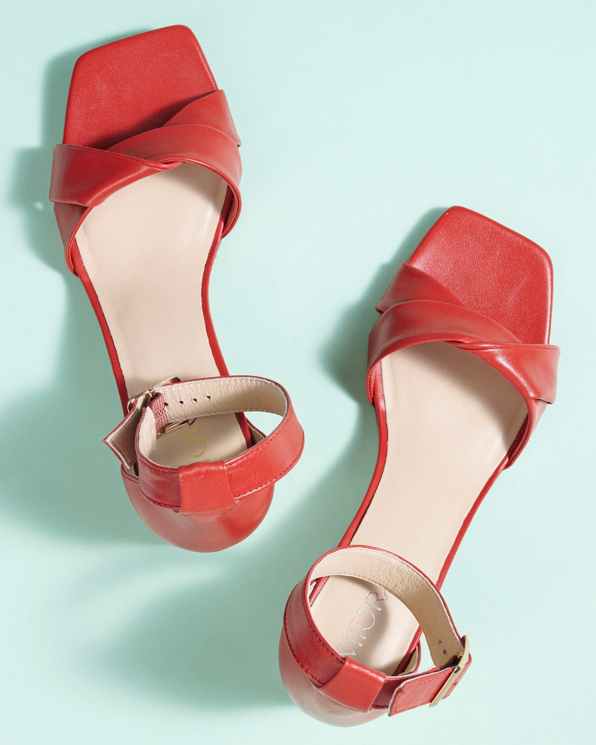 Twirl Leather Block Heels