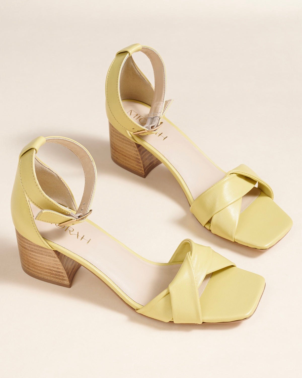 Twirl Leather Block Heels
