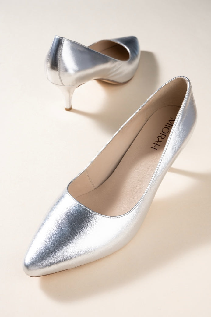 Posh Metllic Leather Pumps