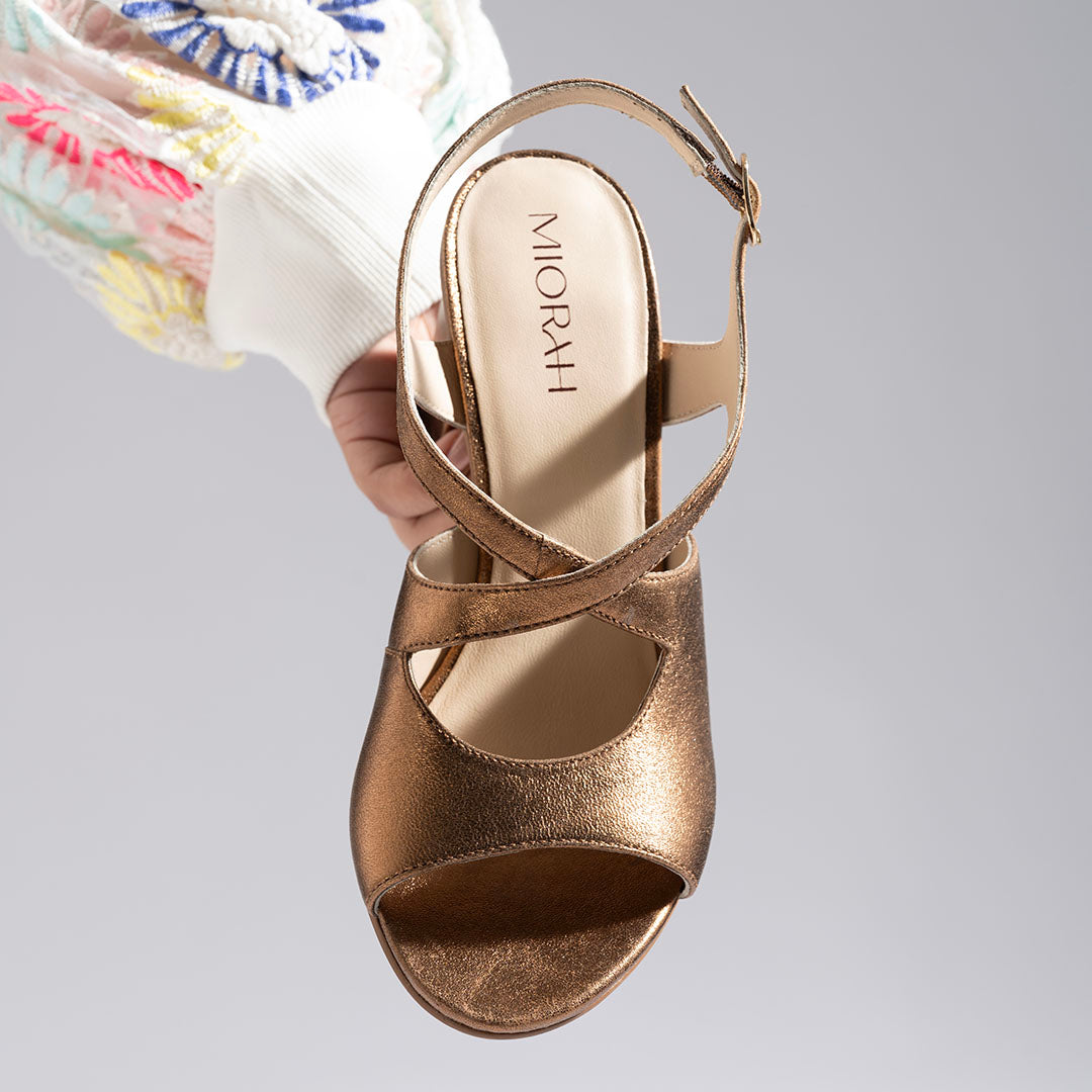 Eclat Metallic Leather Party Heels