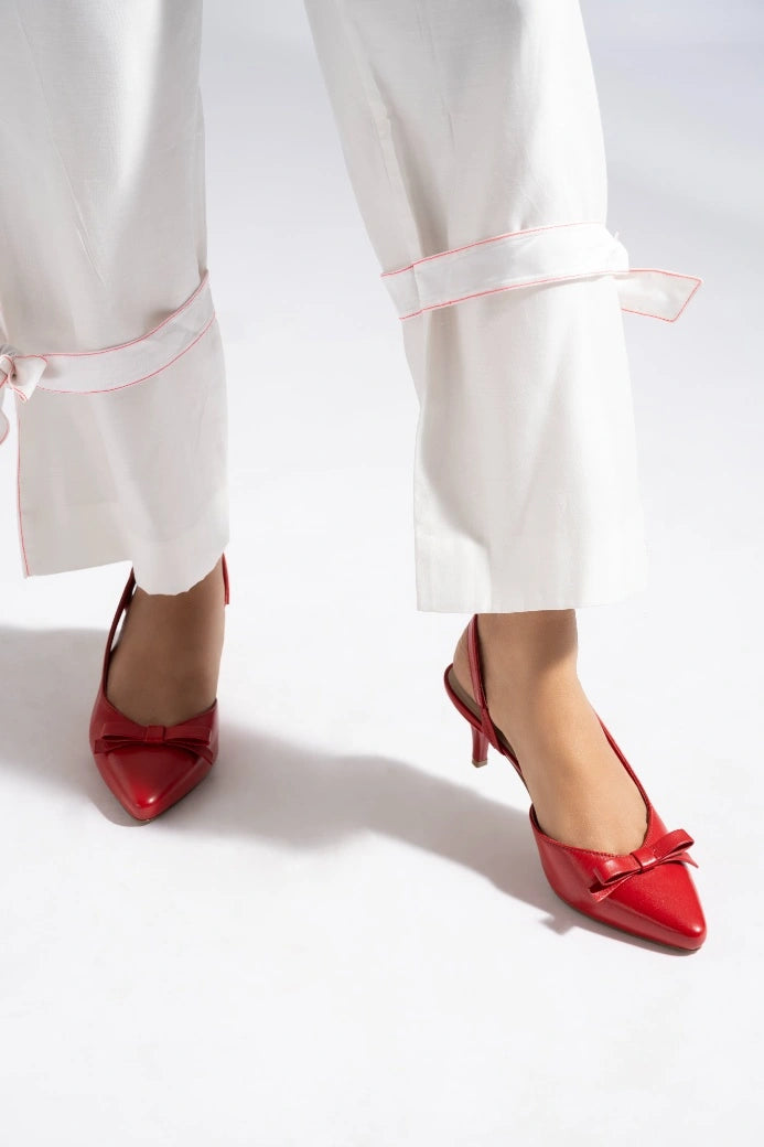 Grace Leather Bow Pumps