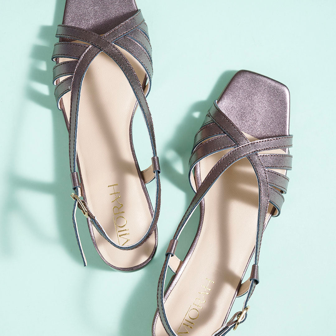 Dalia Metallic Leather Mid Heels