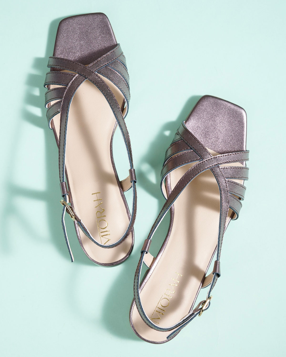Dalia Metallic Leather Mid Heels