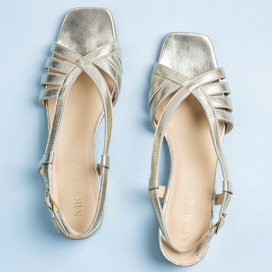 Dalia Metallic Leather Mid Heels