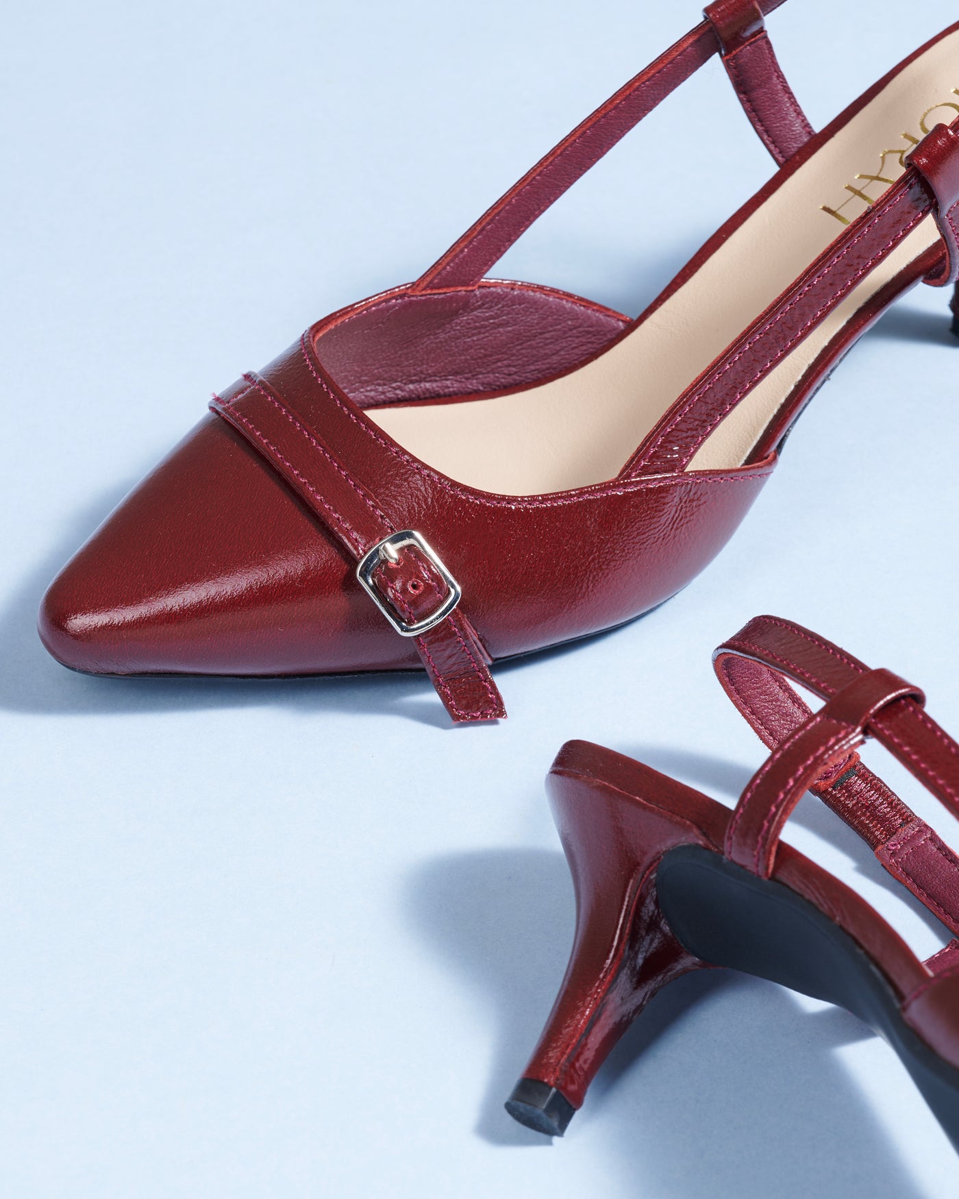 Mindy Leather Patent Pumps