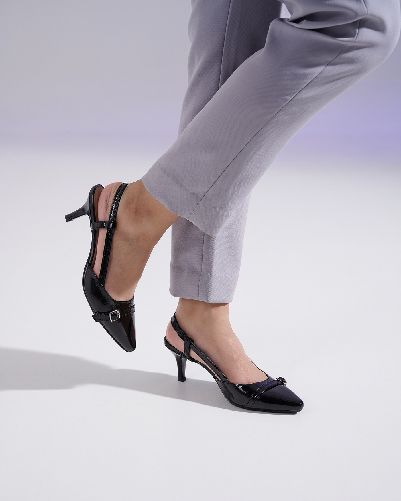 Mindy Leather Patent Pumps