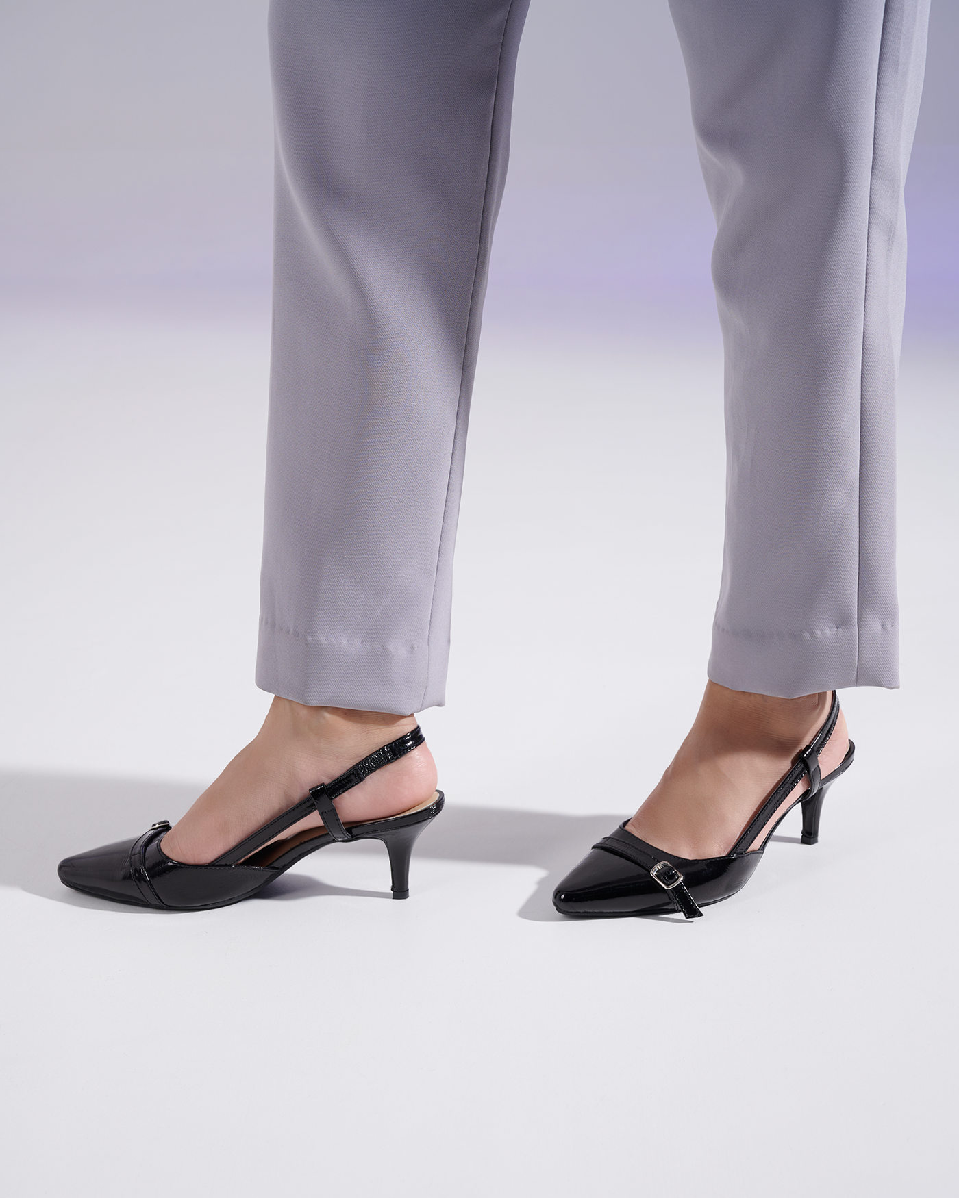 Mindy Leather Patent Pumps