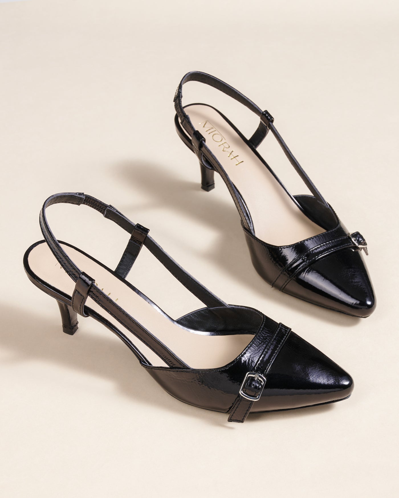 Mindy Leather Patent Pumps