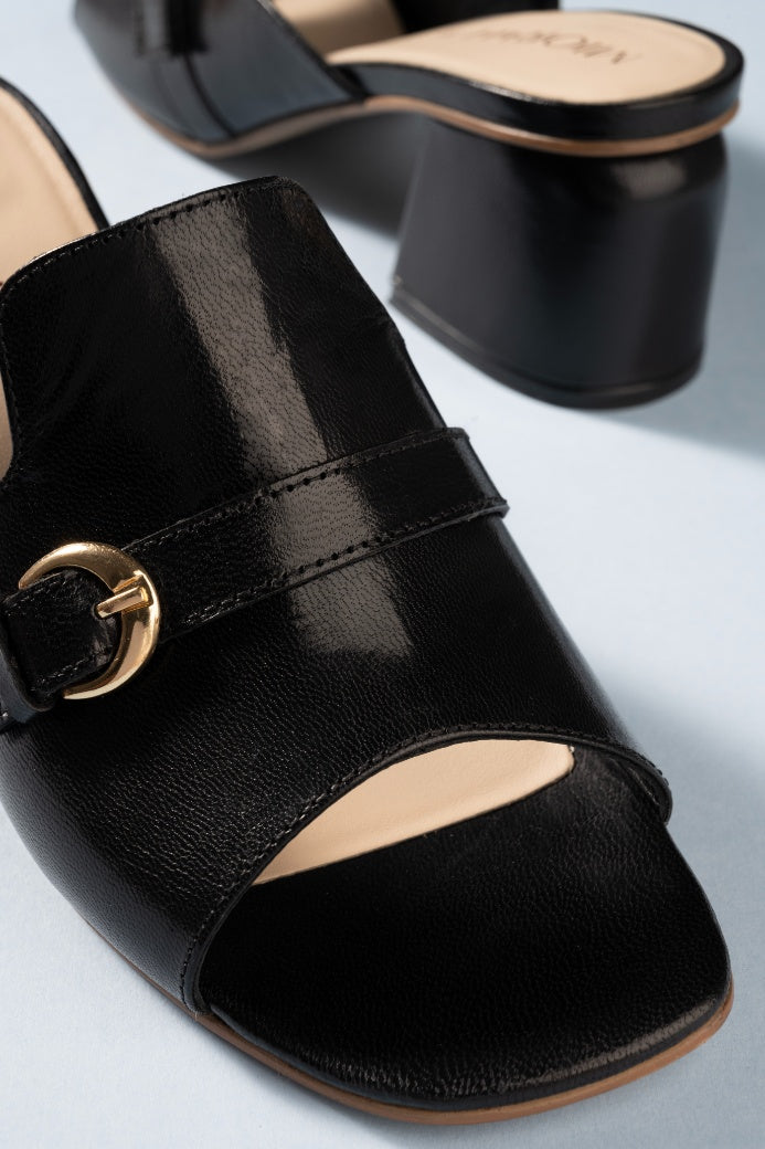 Splendor Leather Casual Block Heels