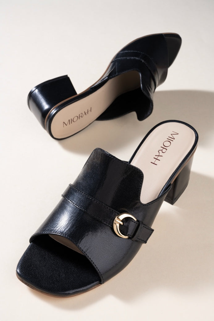 Splendor Leather Casual Block Heels