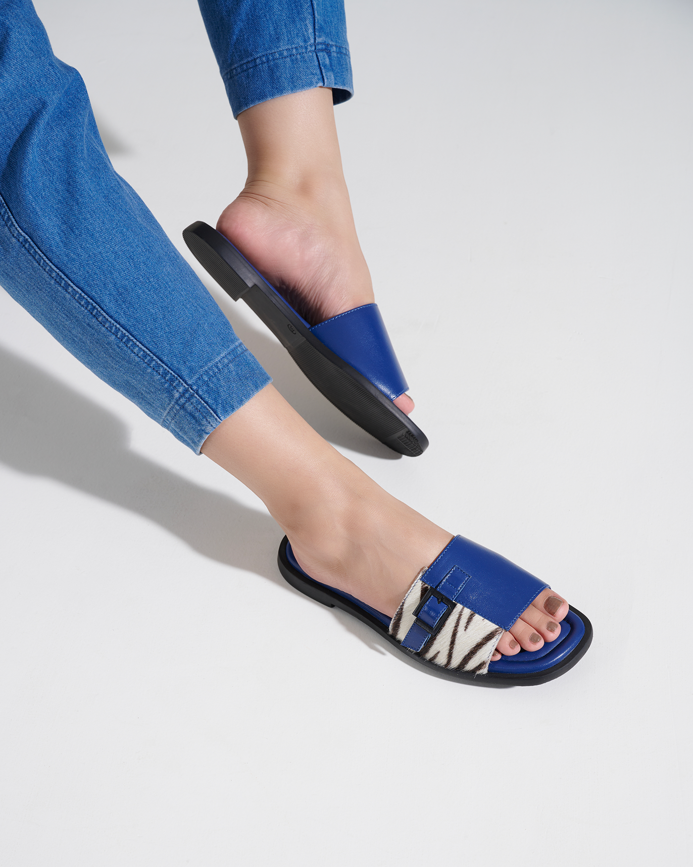 Mia Leather Buckle Flats
