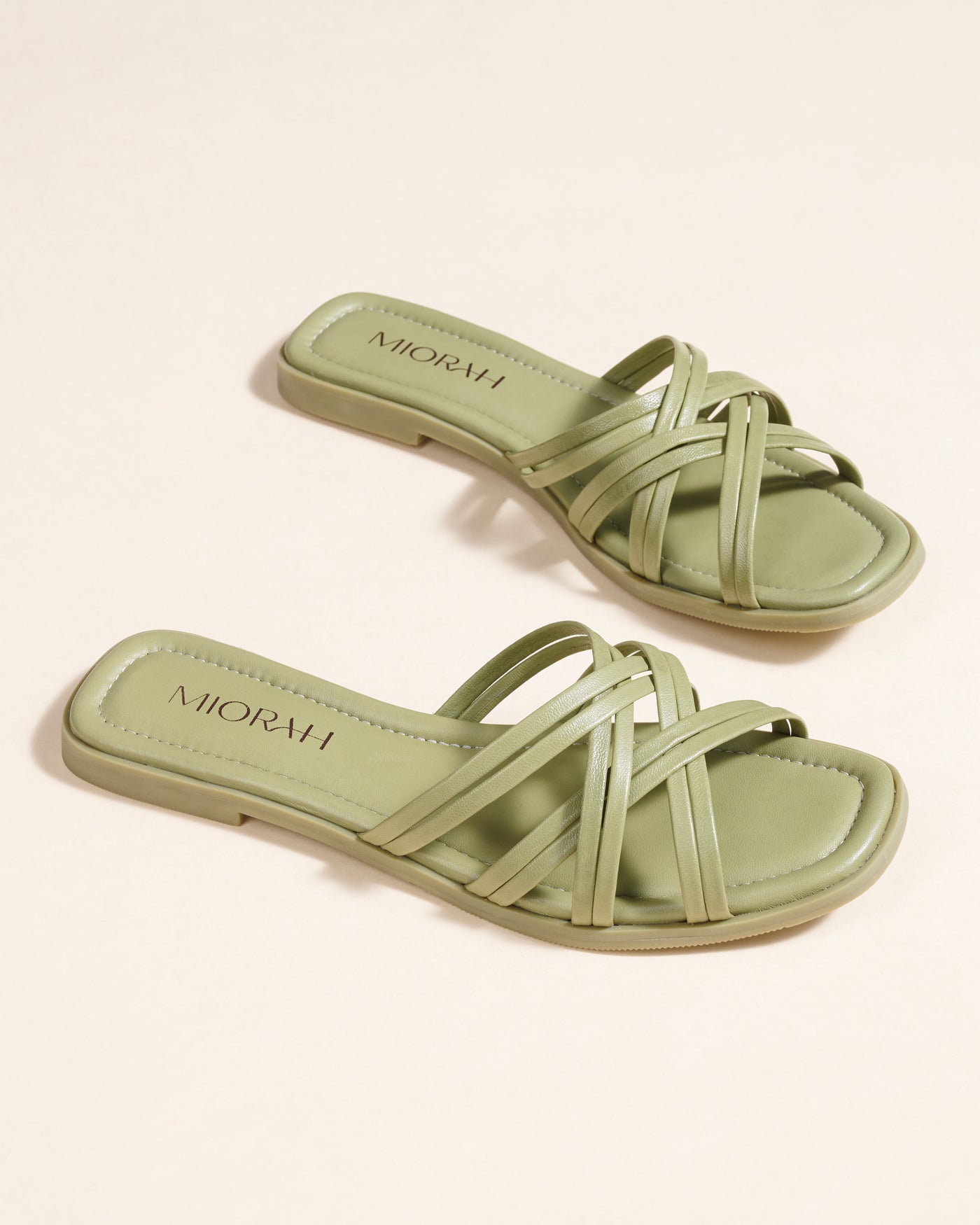 Zoe Leather Strappy Flats
