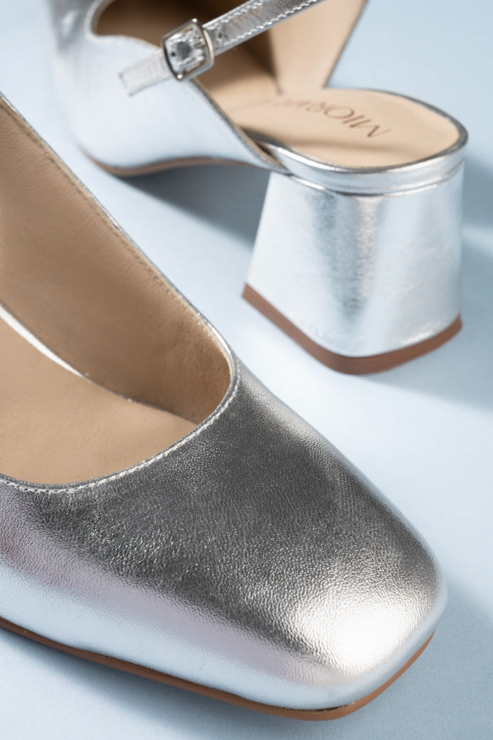 Glamour Leather Block Heels