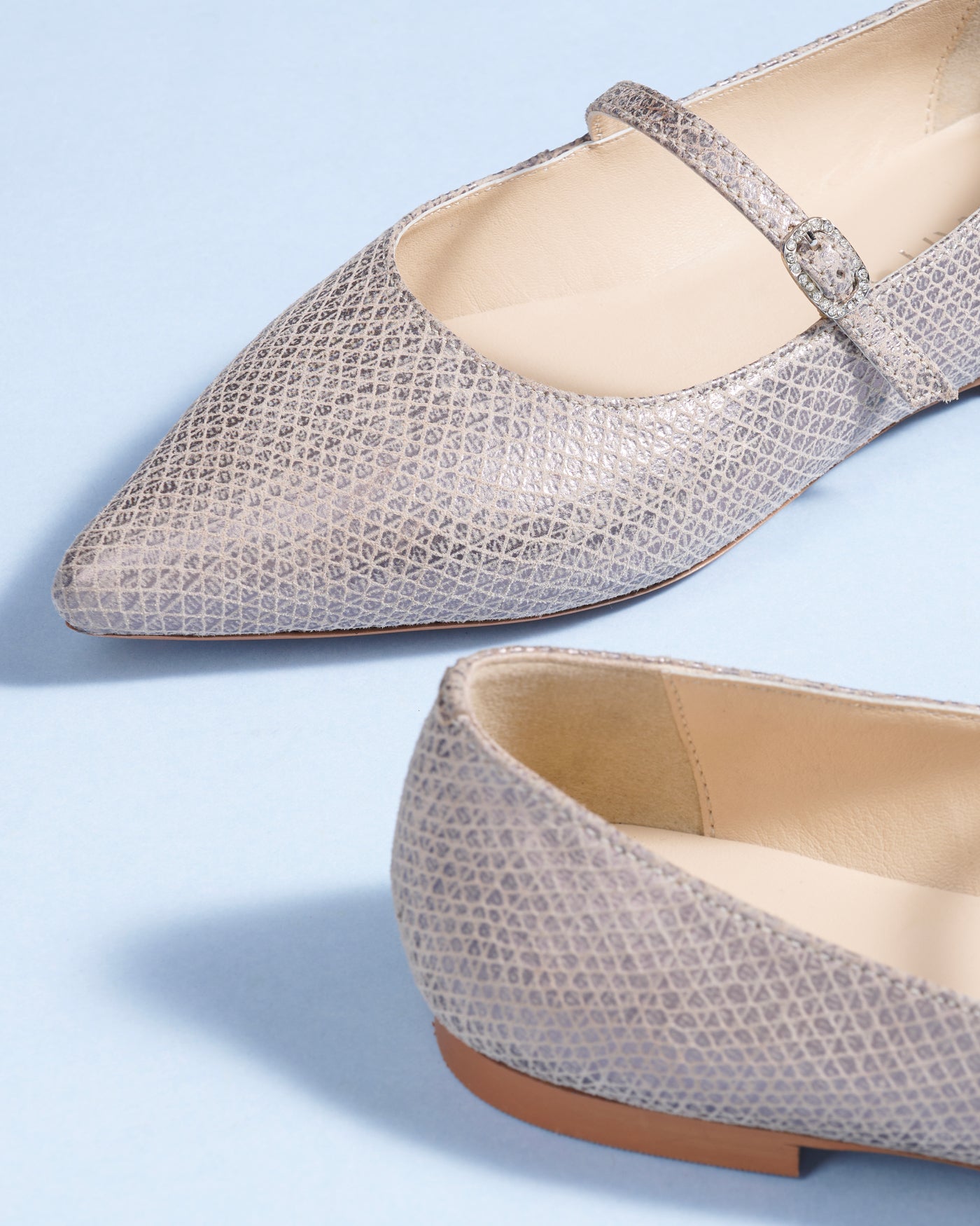 Poppy Leather Pointed Ballerinas