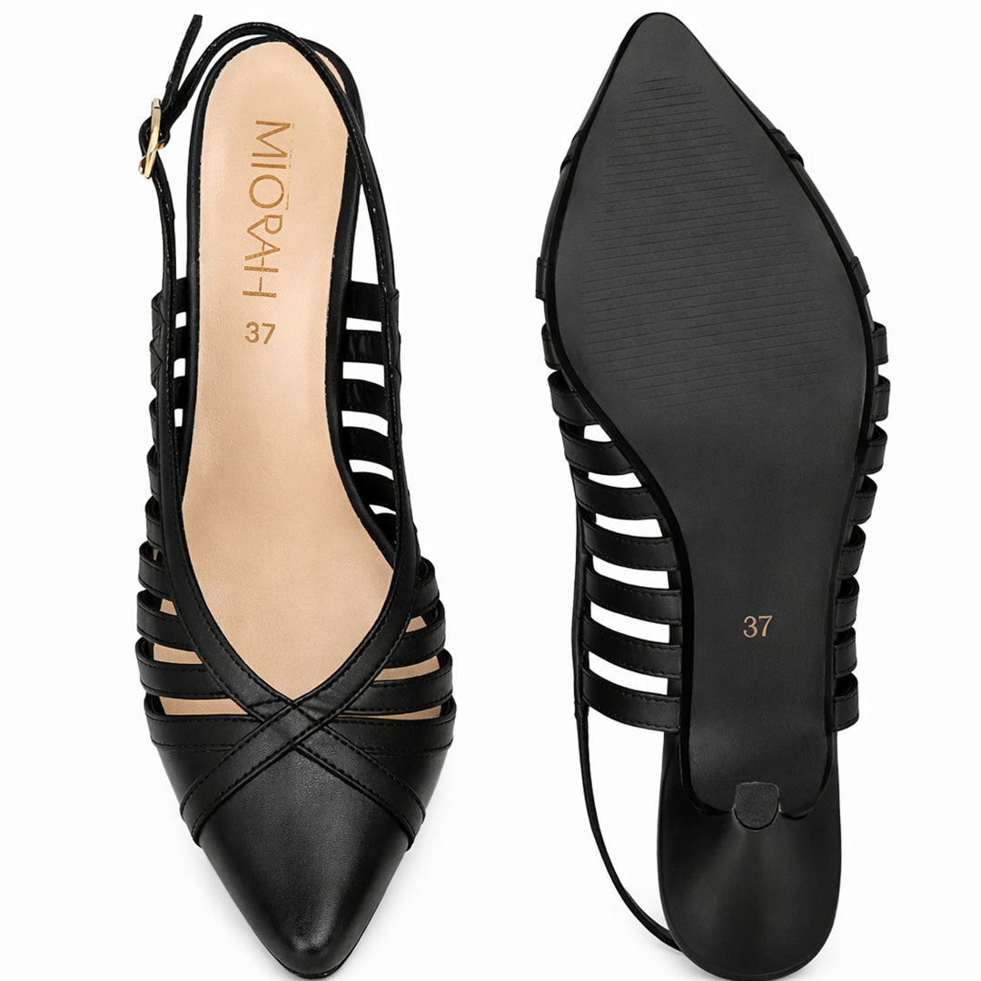 Lexa leather Strappy Heels