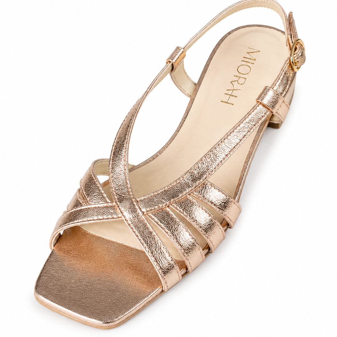 Dalia Metallic Leather Mid Heels
