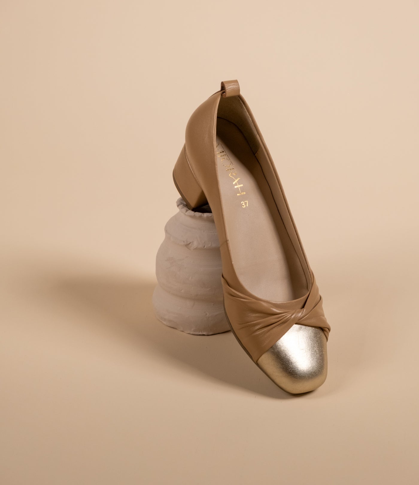 Zyra Leather Comfort Heels