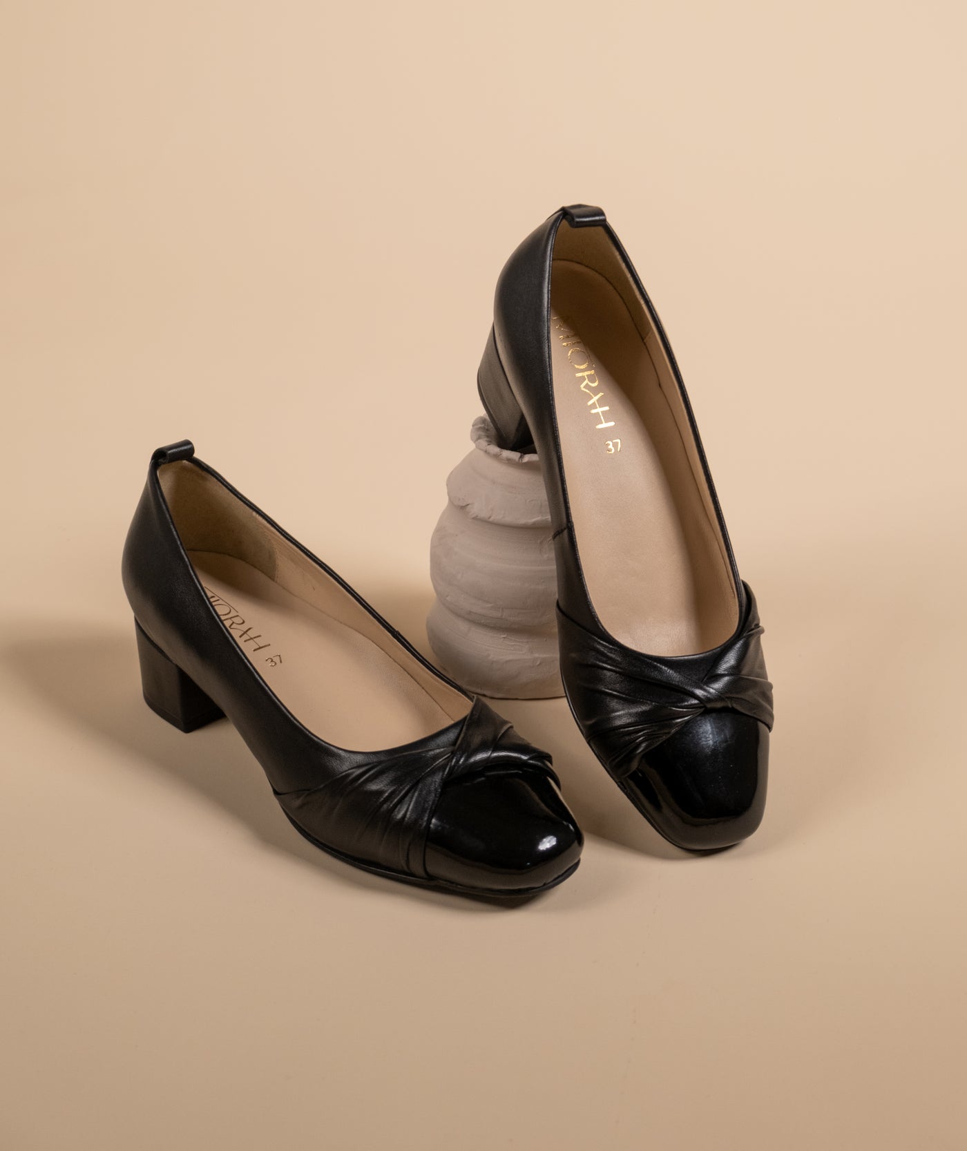 Zyra Leather Comfort Heels