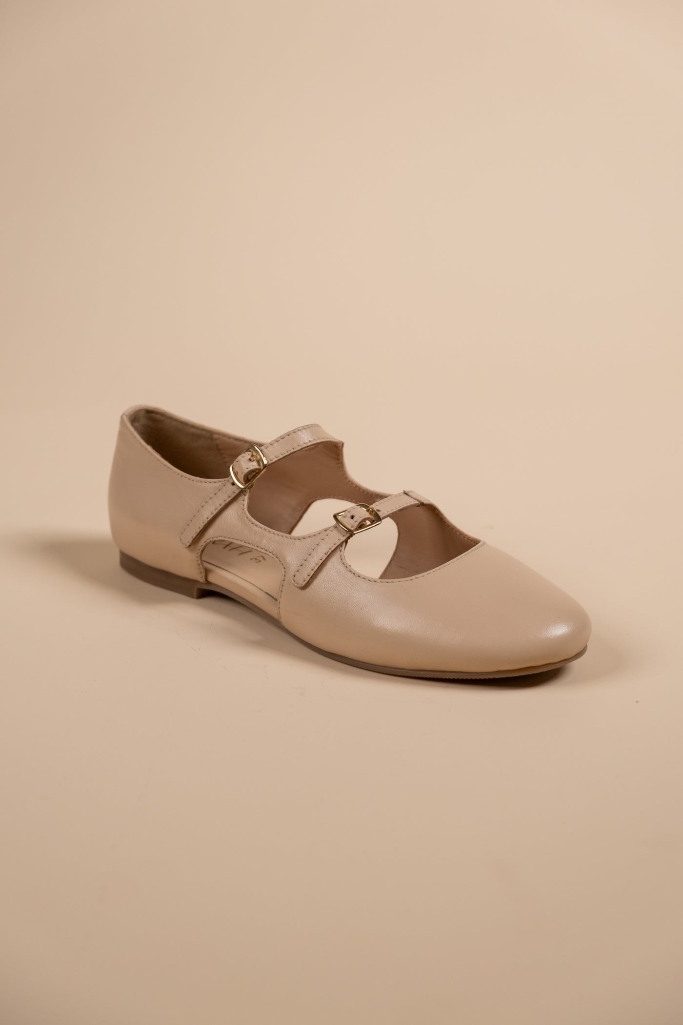 Bloss Nude Leather Ballerinas