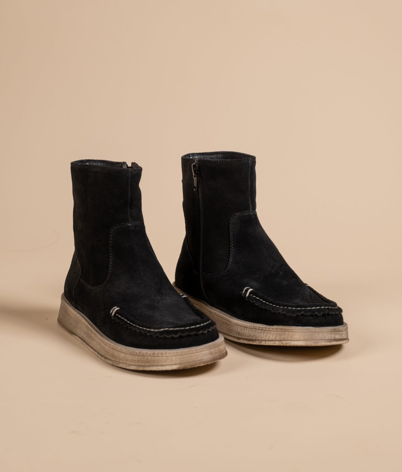 Dune Leather Suede Boots