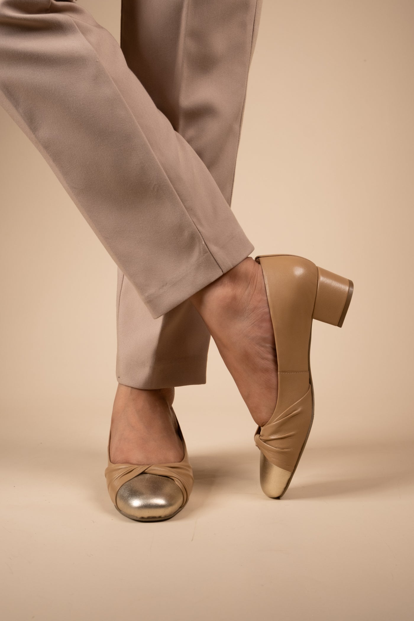 Zyra Leather Comfort Heels