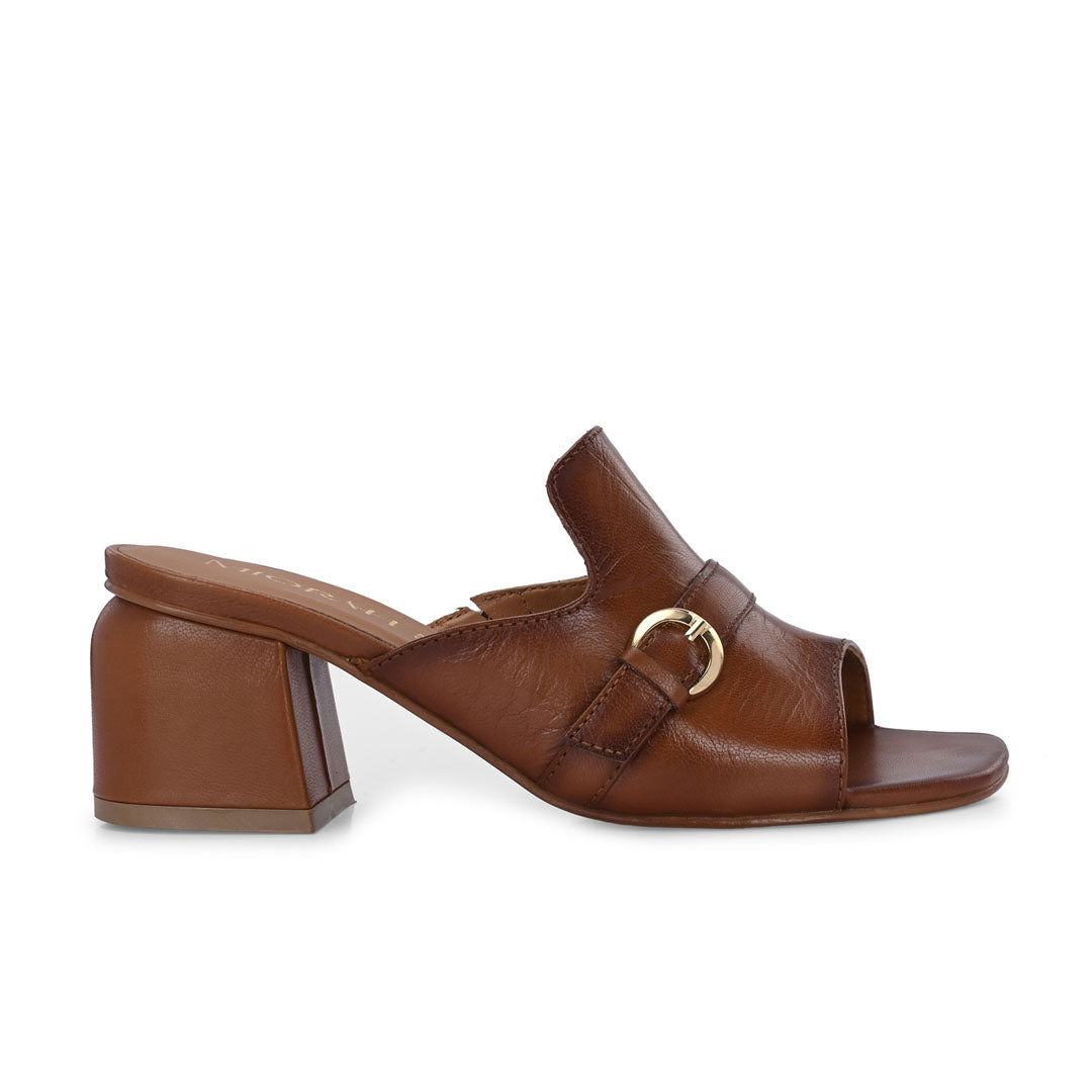 Splendor Leather Casual Block Heels