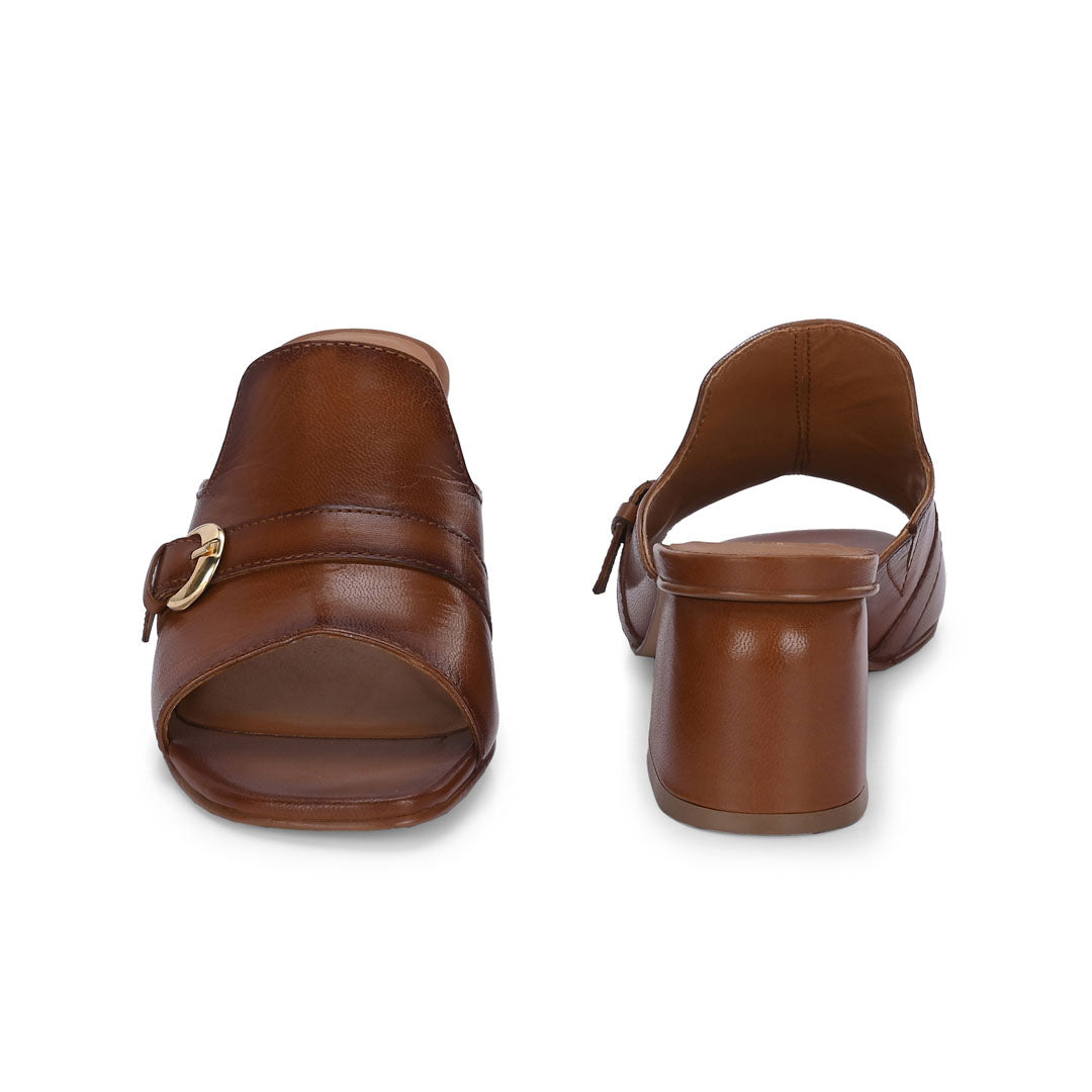 Splendor Leather Casual Block Heels