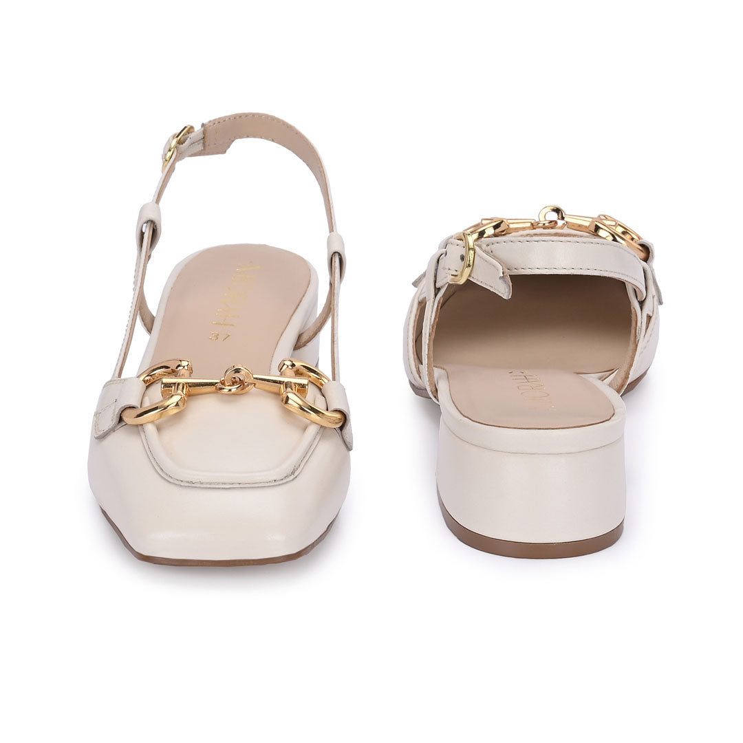 Majestic Leather Block Heels
