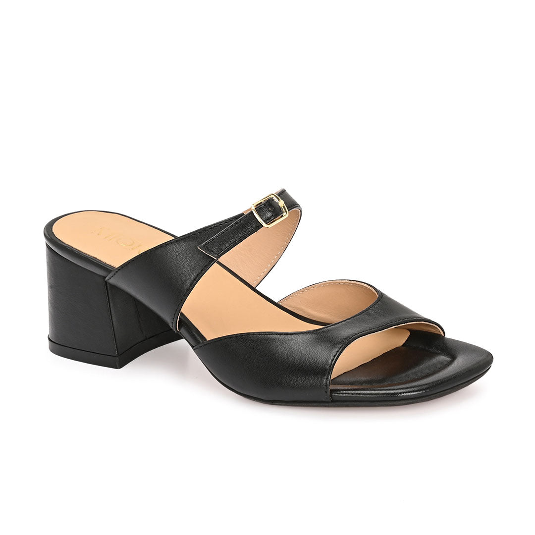 Roxy Leather Block Heels