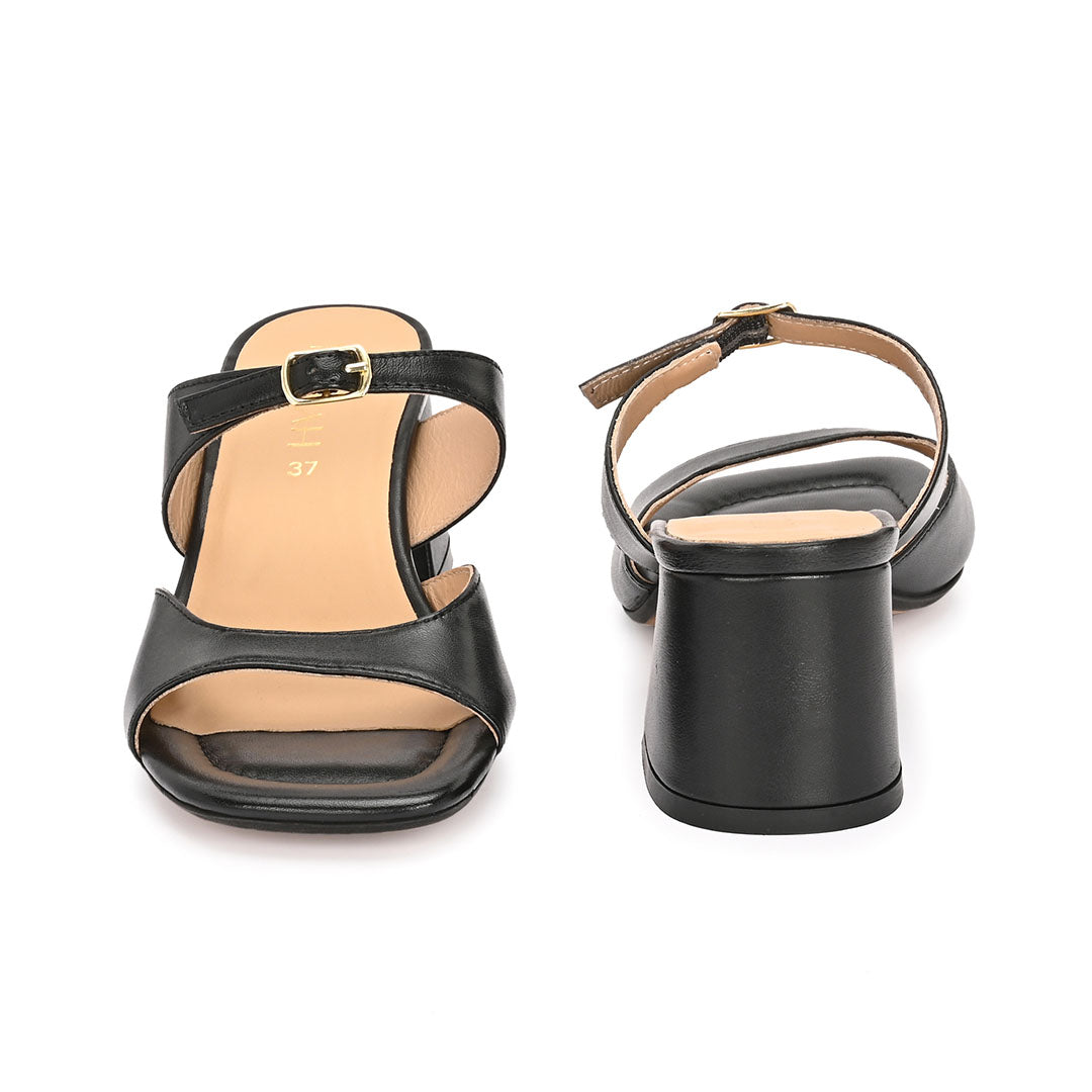 Roxy Leather Block Heels