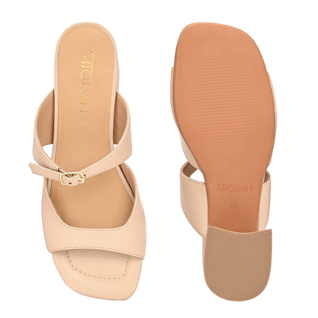 Roxy Leather Block Heels