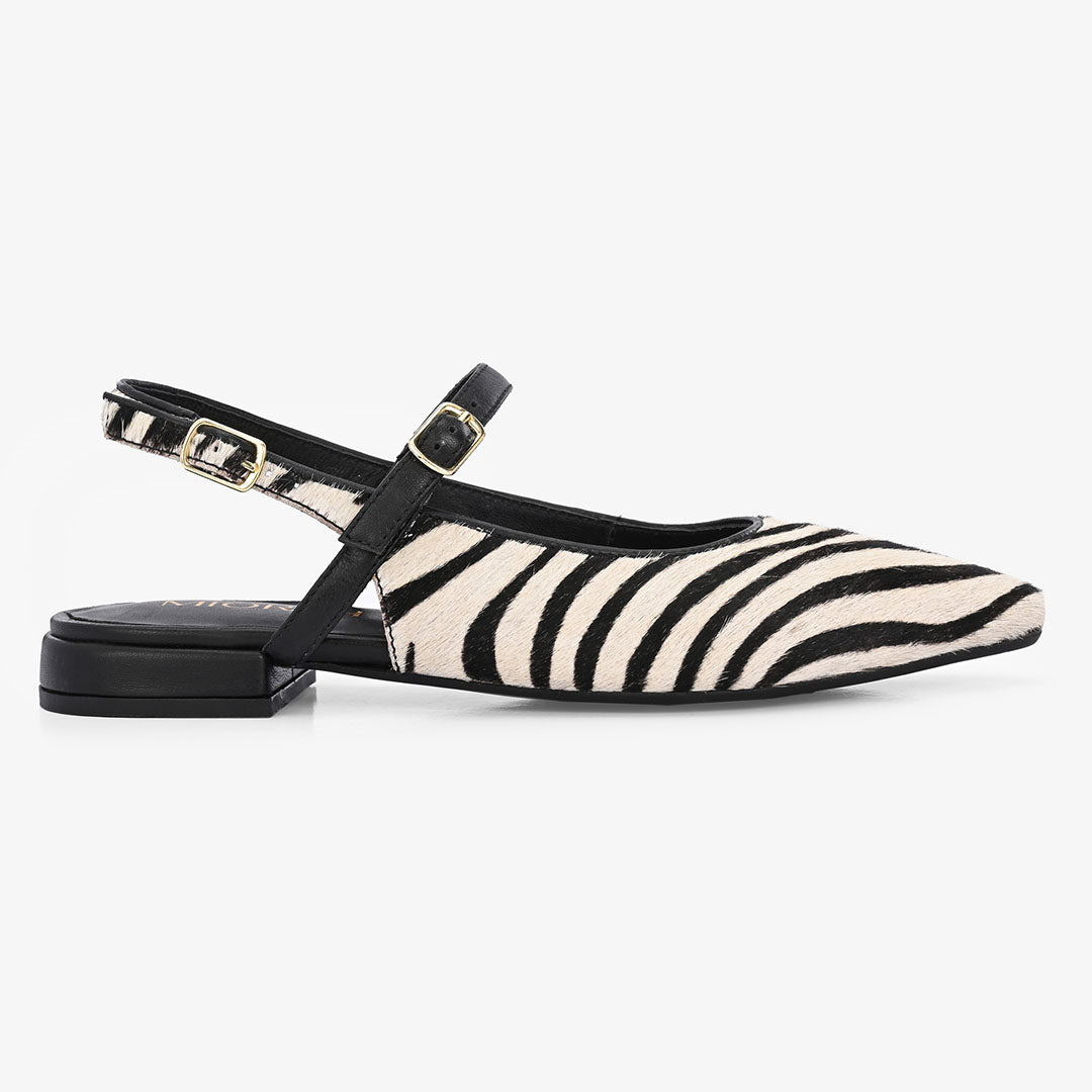 Avira Women Embellished Leather Sling Back Flat heel