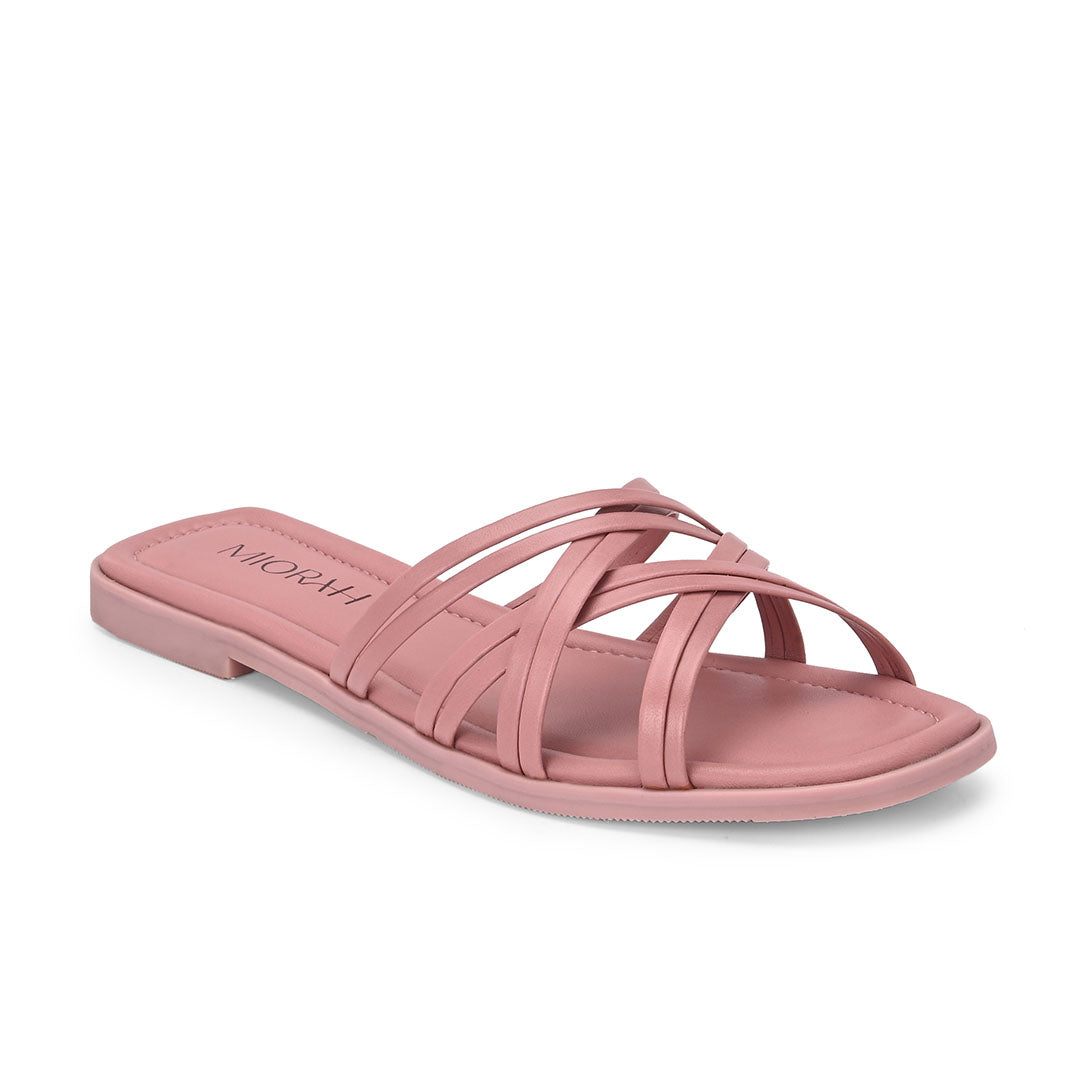 Zoe Leather Strappy Flats