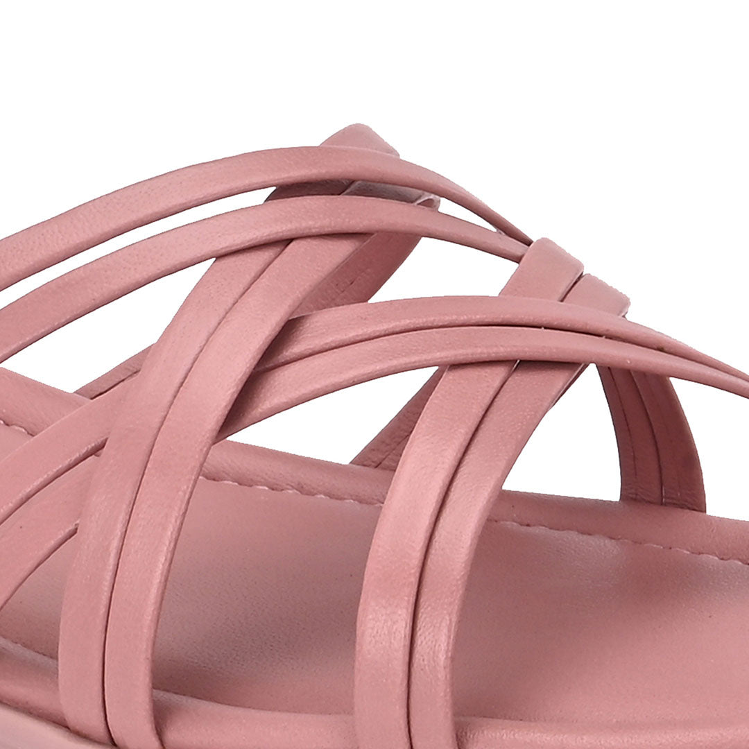 Zoe Leather Strappy Flats