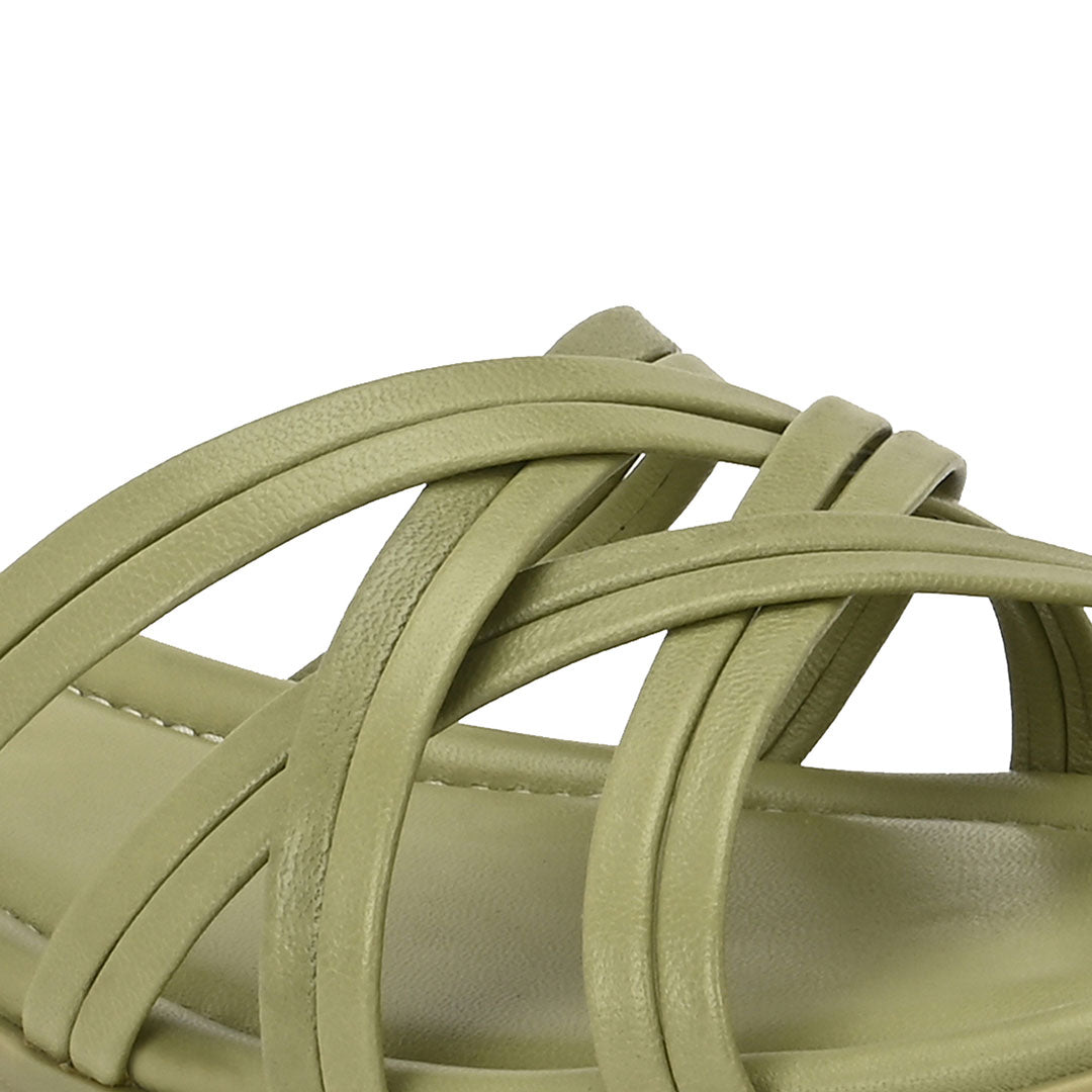 Zoe Leather Strappy Flats