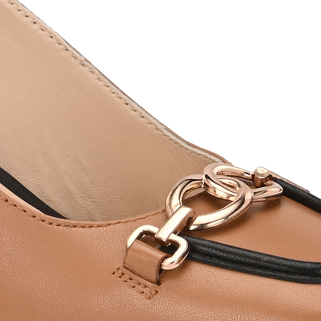 Elle Leather Block Heels