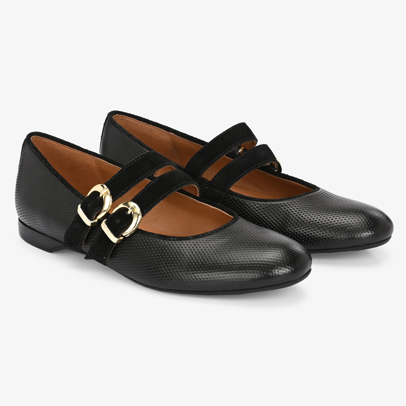 Callie Leather Strapy Ballerina