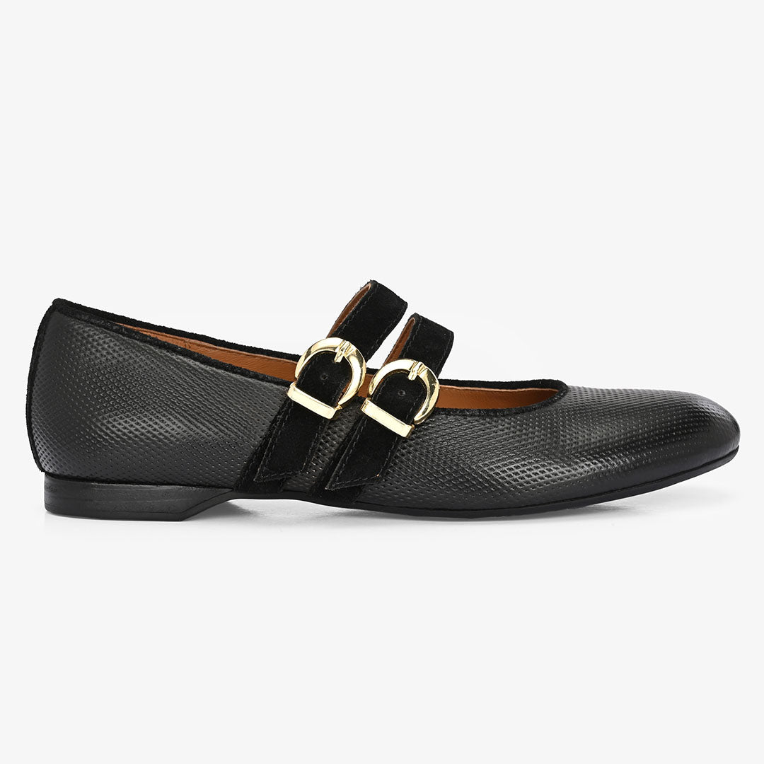Callie Leather Strapy Ballerina