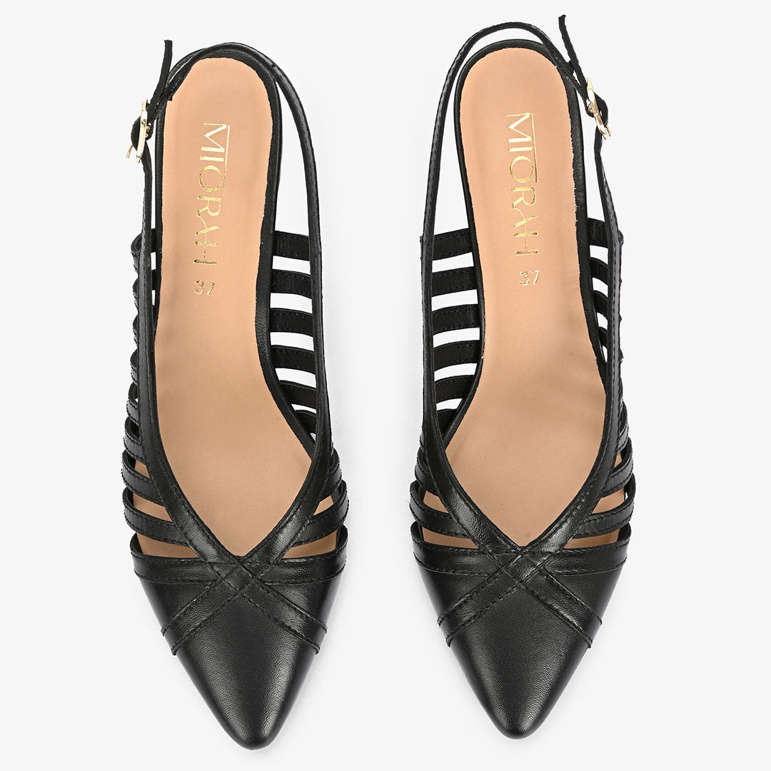 Lexa leather Strappy Heels