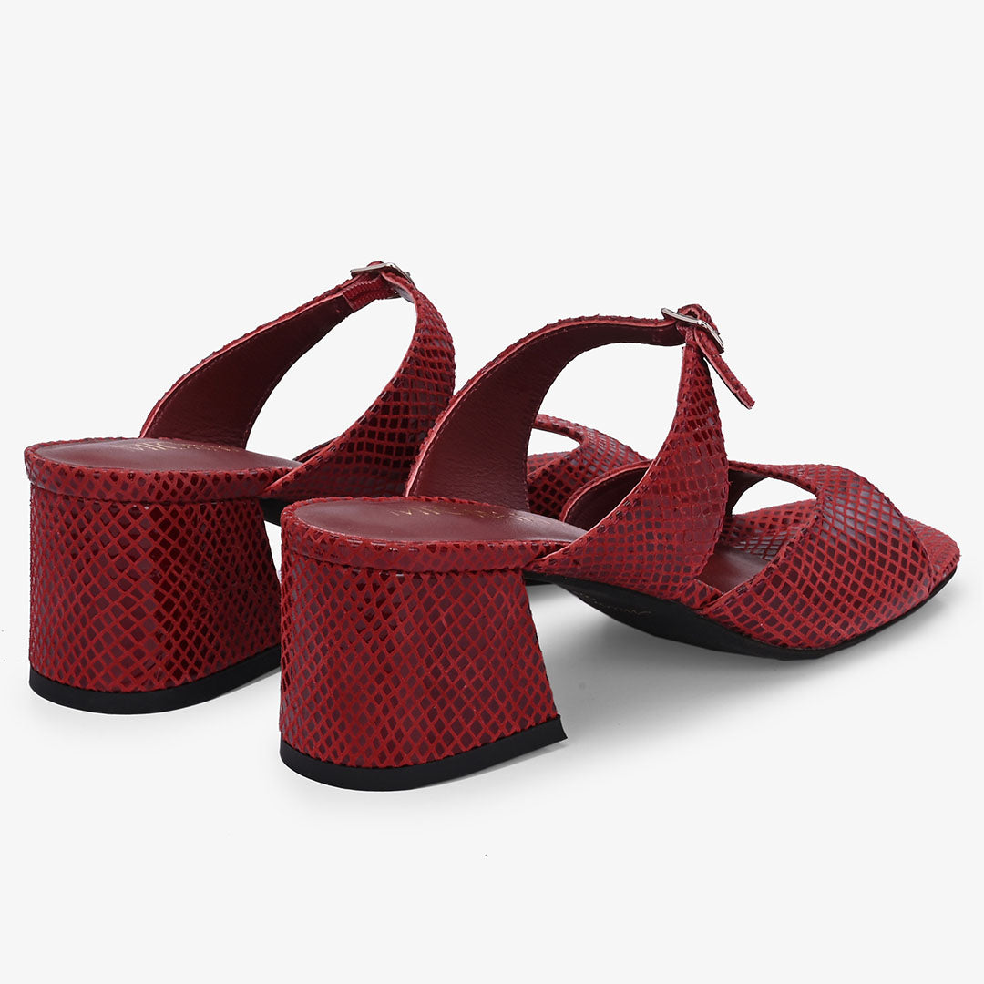 Roxy Leather Block Heels