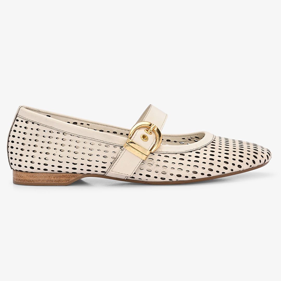 Juno Leather Strapy Ballerina