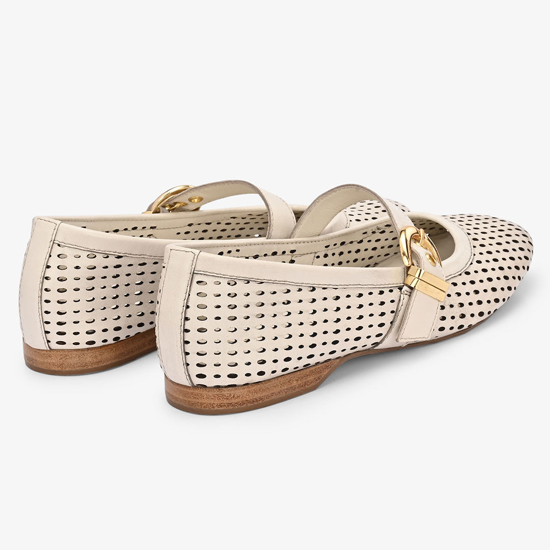 Juno Leather Strapy Ballerina