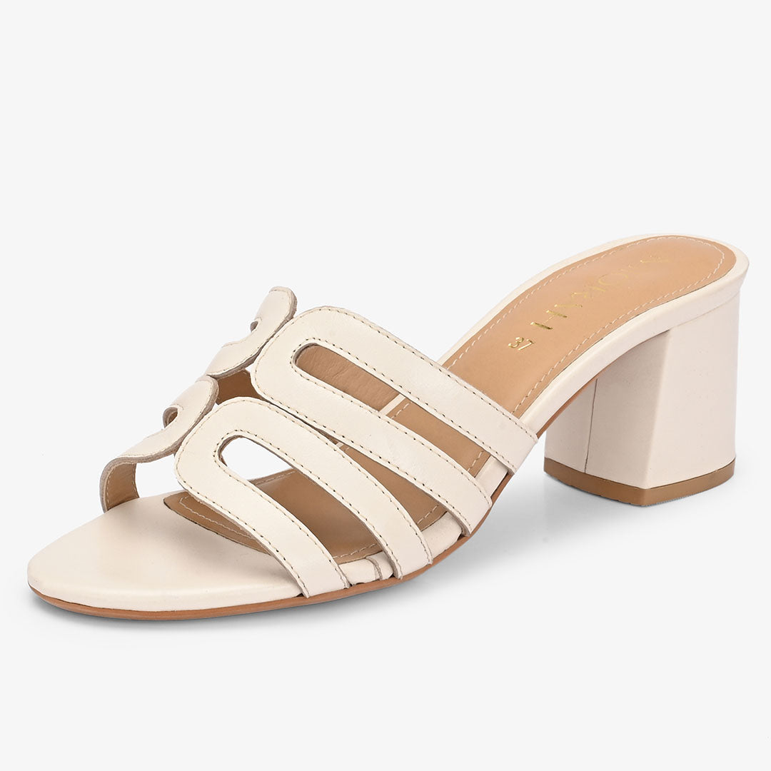 Nyssa Leather Block Heels
