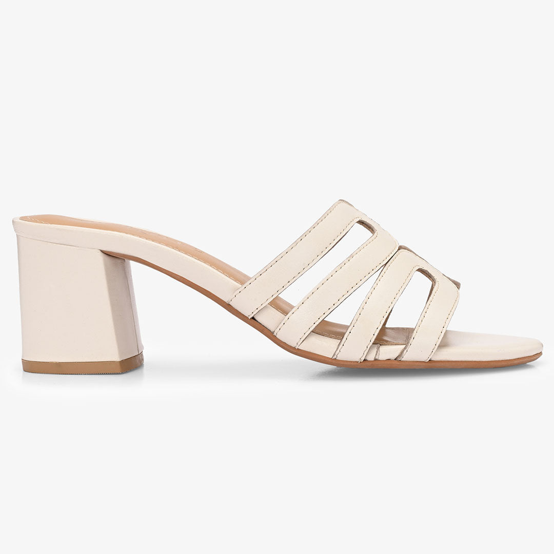Nyssa Leather Block Heels