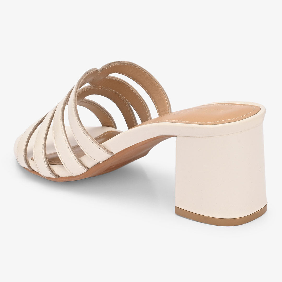 Nyssa Leather Block Heels