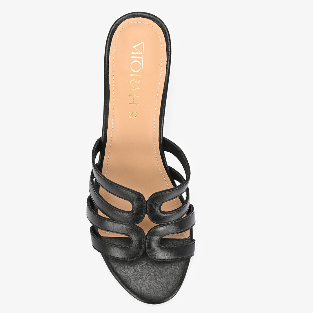 Nyssa Leather Block Heels