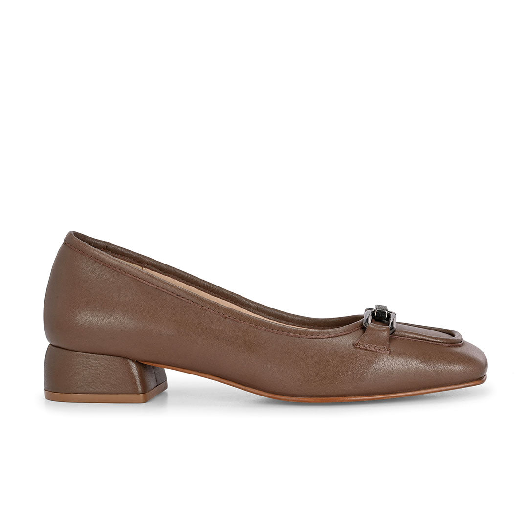 Mystic Leather Mid Block Heels