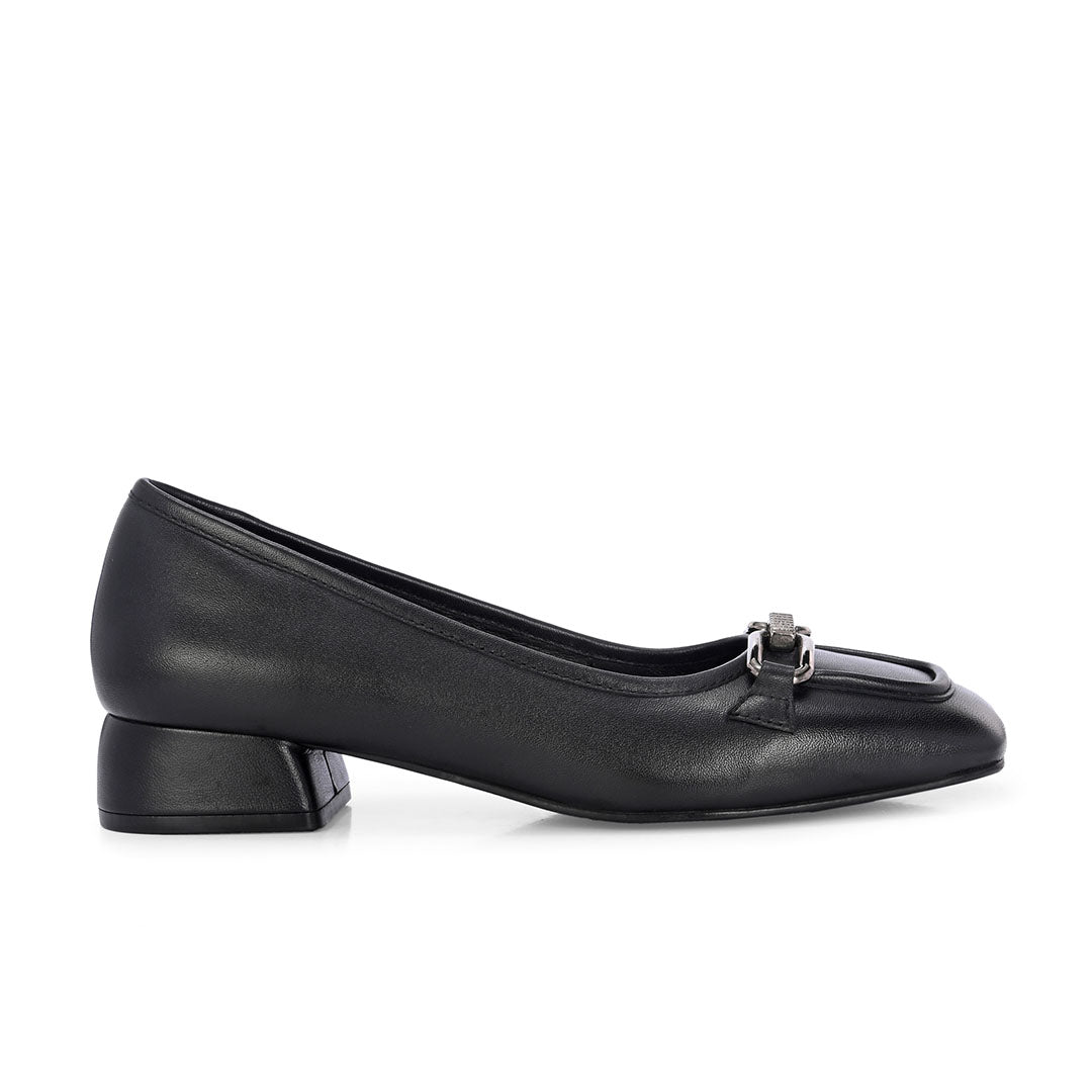 Mystic Leather Mid Block Heels