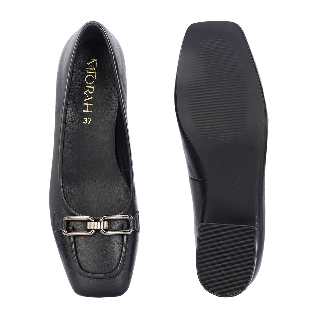 Mystic Leather Mid Block Heels