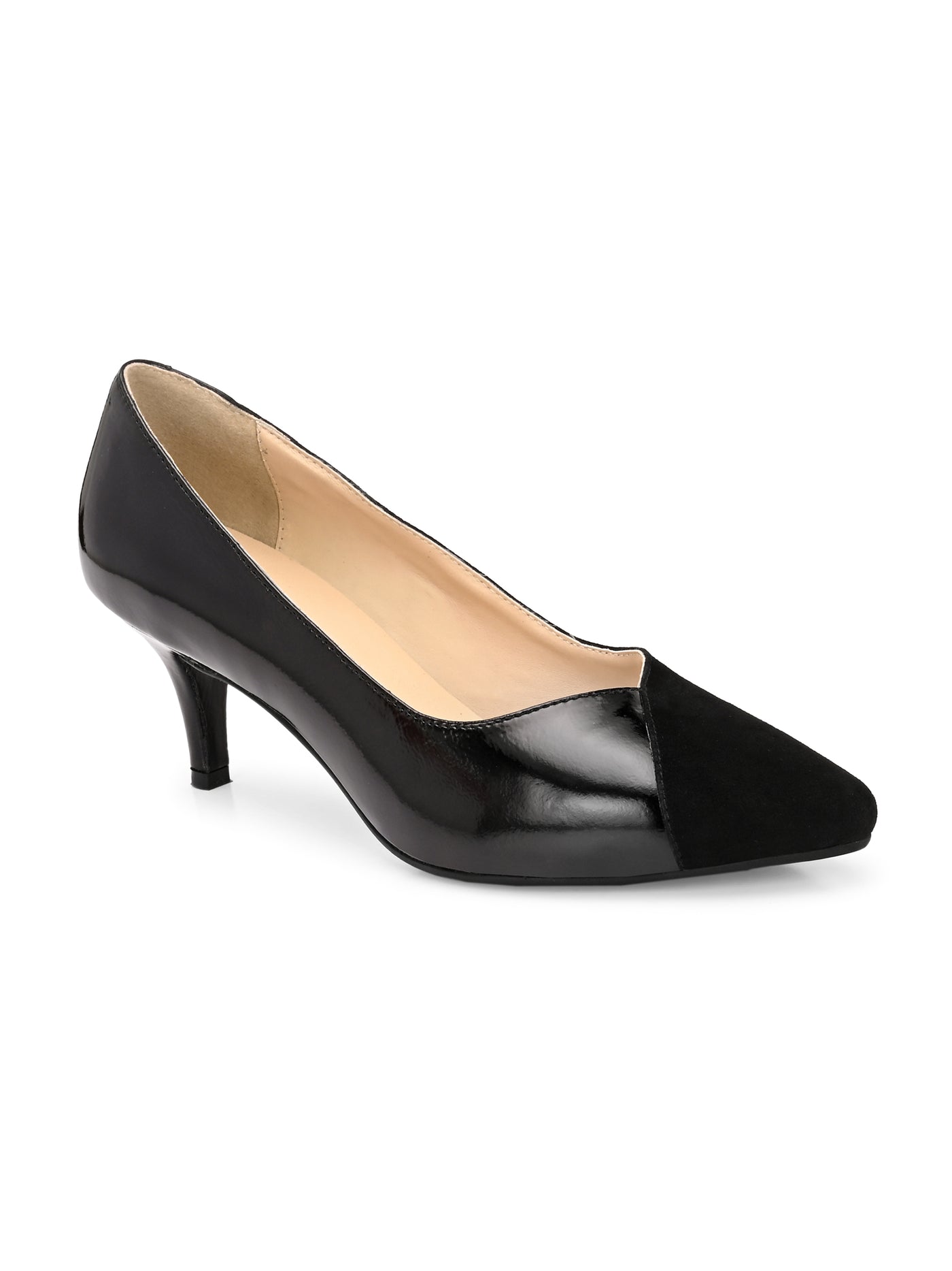 Kylie Black Leather Pumps